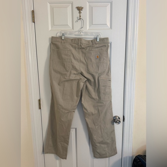 Carhartt Mens Pants size 38x30 Relaxed Fit tan grey - Picture 4 of 5